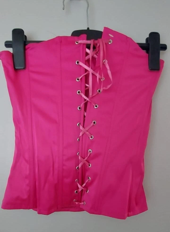 Top Corset Rosa com Fecho de Cadarço - Tamanho M/6 – photo 3